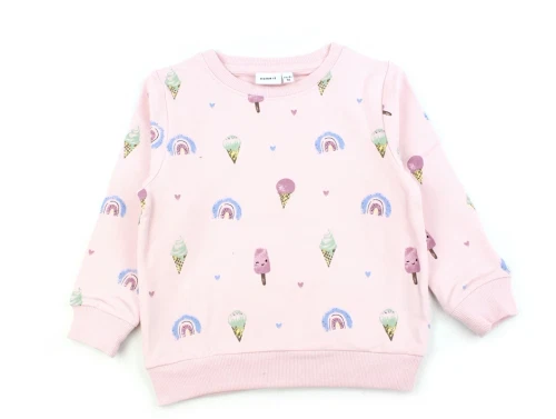 Name It parfait pink is og regnbuer sweatshirt